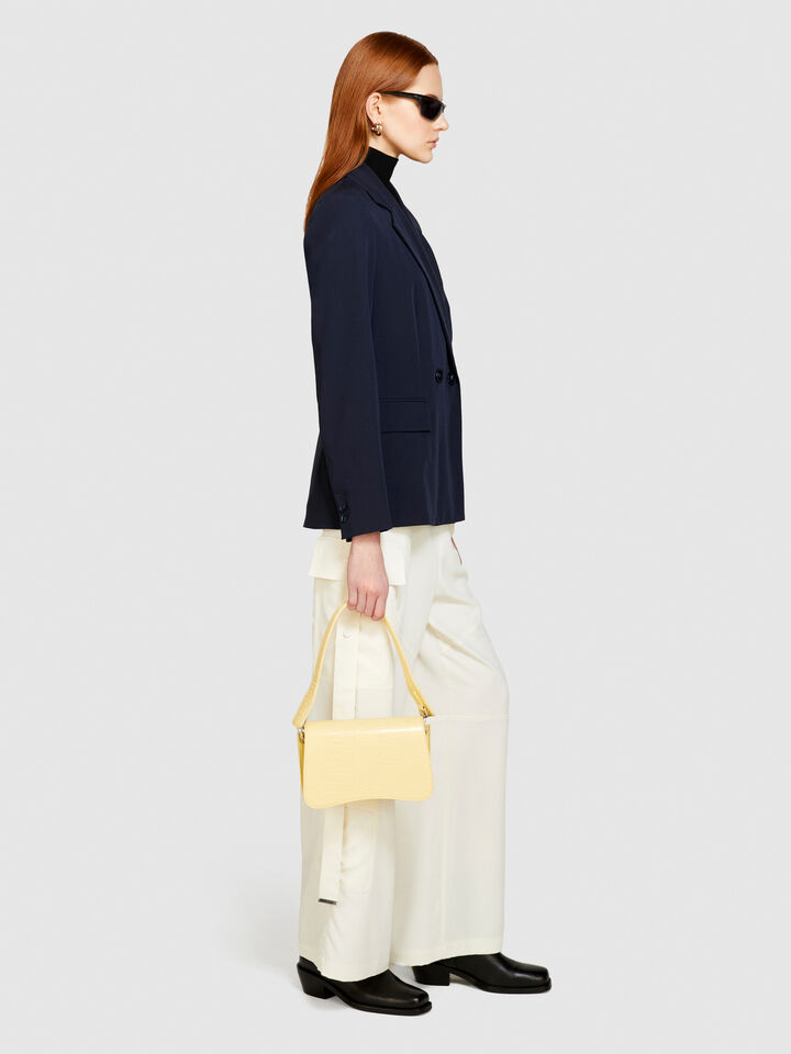 Double-breasted slim fit blazer - women's blazers - Dark Blue | Sisley image number 2